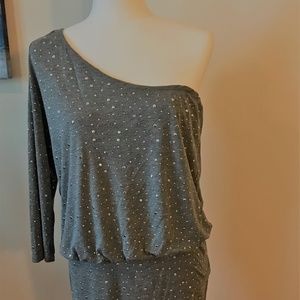 INC Sparkly Sexy One Shoulder Dress